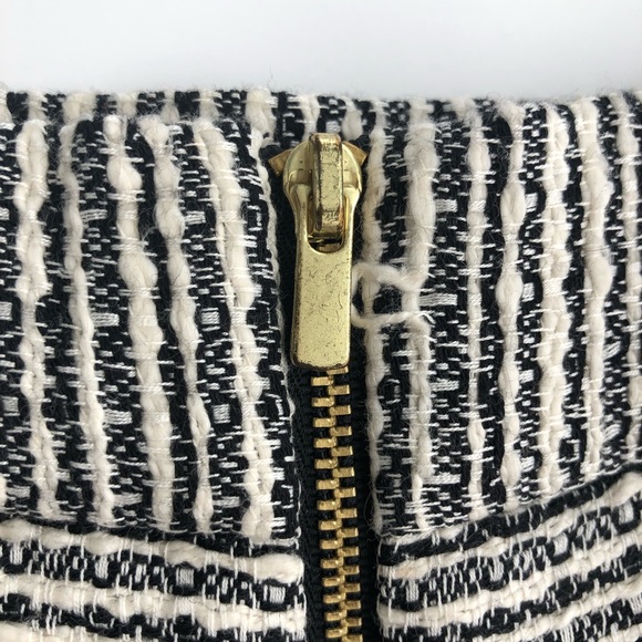 Tweed-like pencil skirt with gold zipper at the back, size XS - Picture 6 of 6